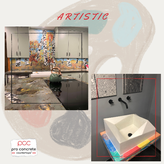 Artistic concrete design