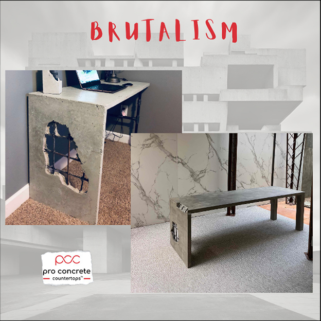 Brutalism concrete design