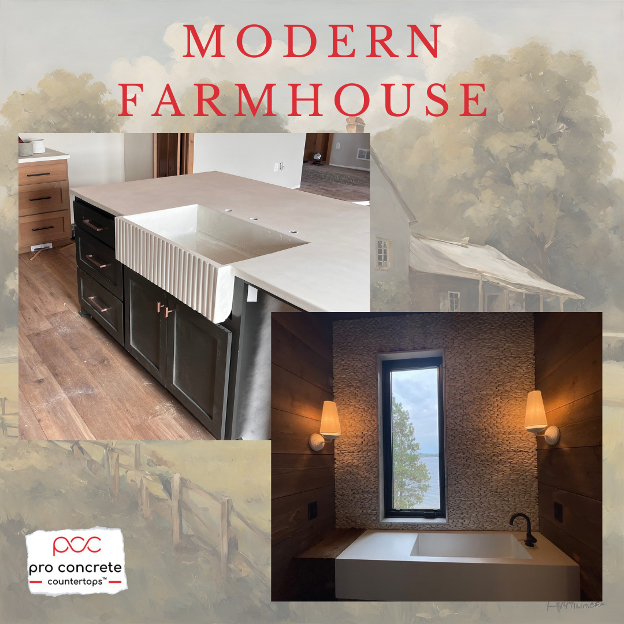 Modern Farmhouse concrete design