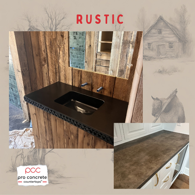 Rustic concrete design
