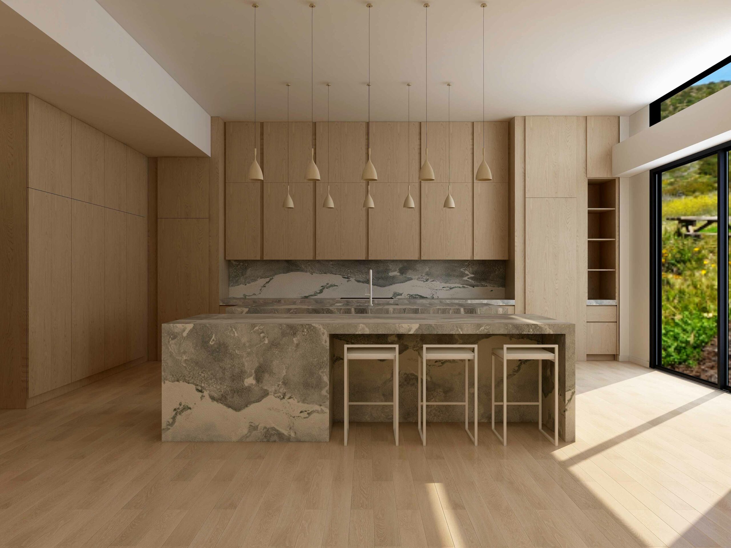 A concrete countertop in the Courage pattern