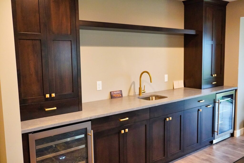 Concrete basement bar