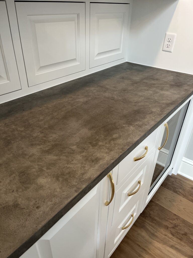 Concrete countertop in brown