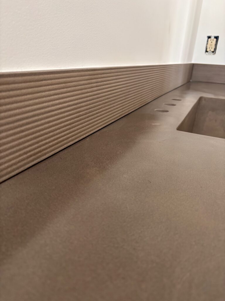 Concrete bathroom vanity