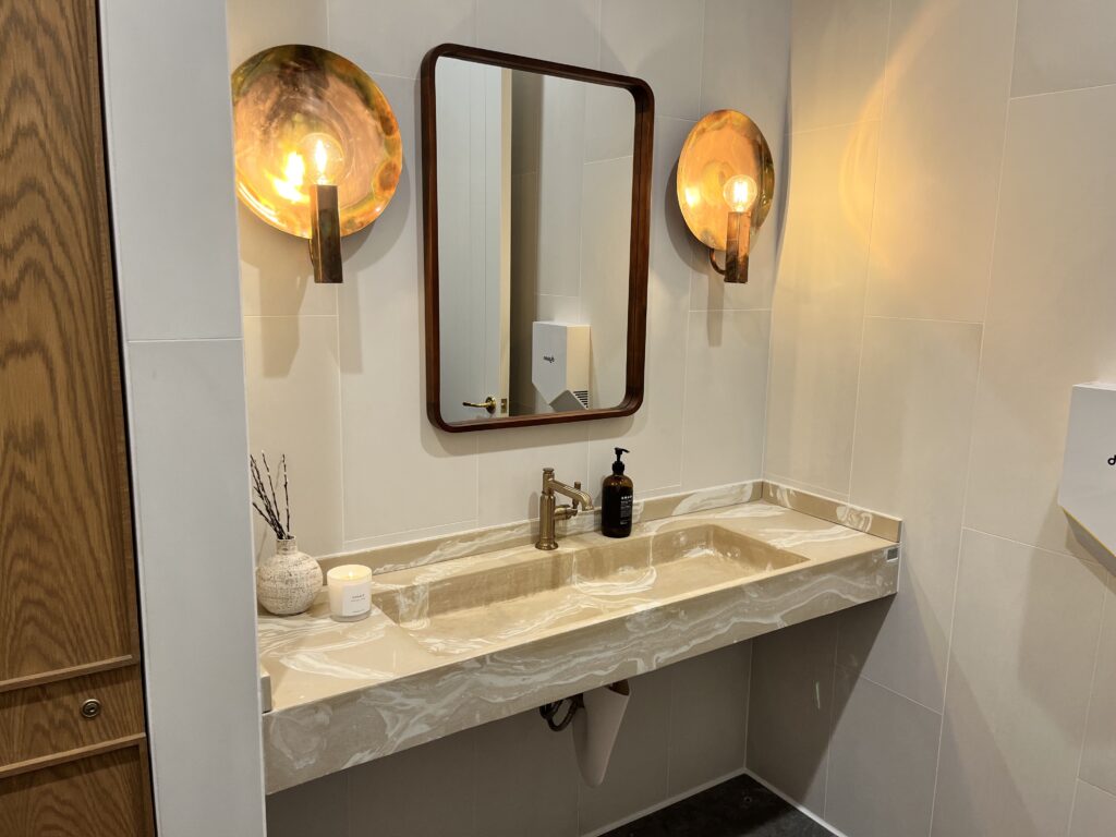 Modern concrete bathroom vanity