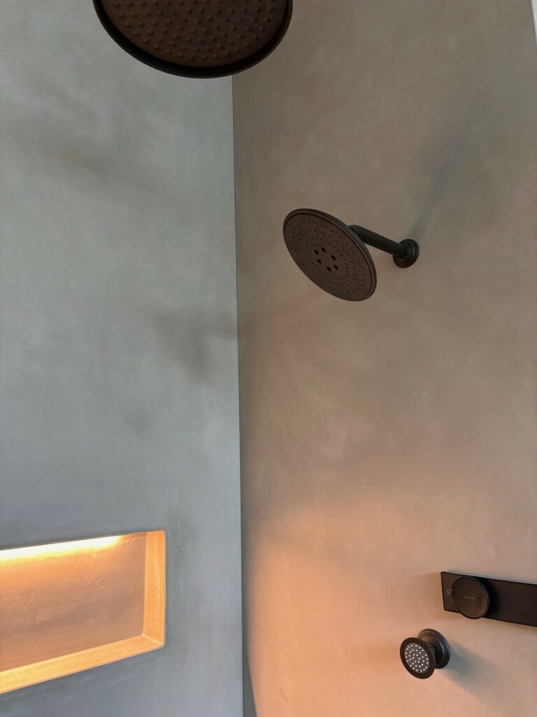 Concrete shower panels