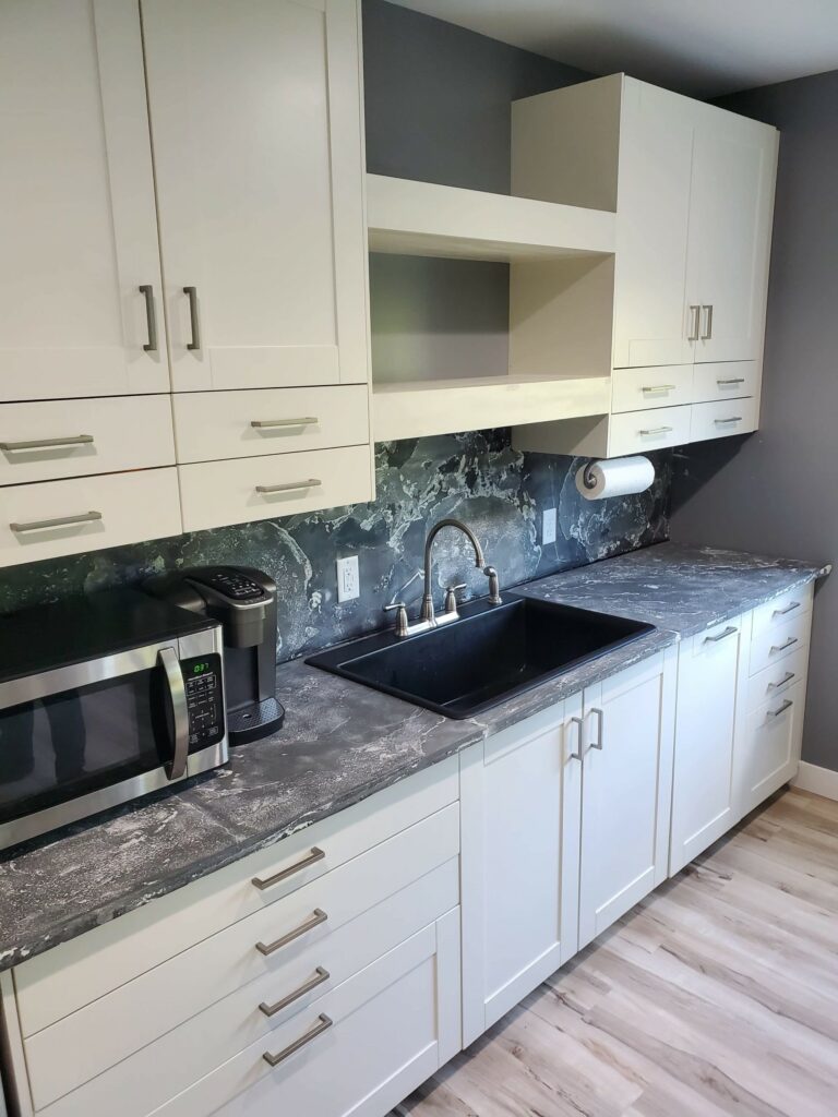 Concrete countertop detail