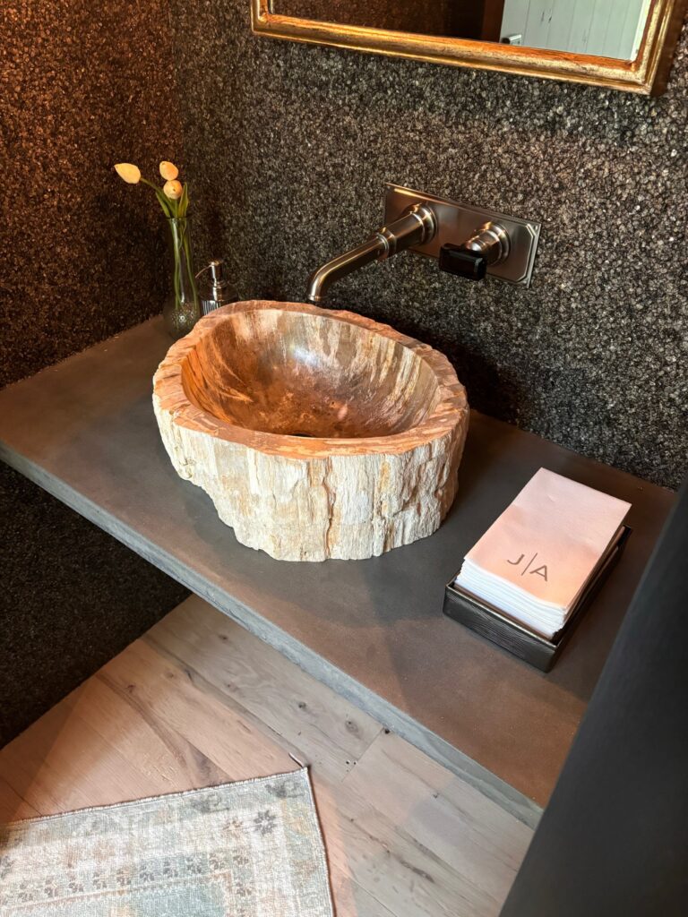 Modern concrete bathroom vanity
