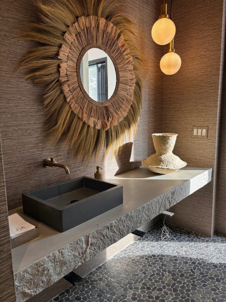 Modern concrete bathroom vanity