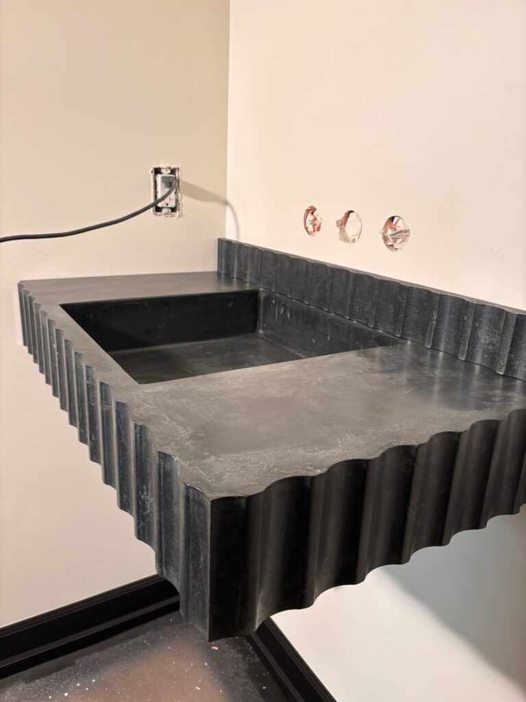 Modern concrete bathroom vanity
