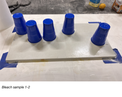 Bleach test on sealed concrete